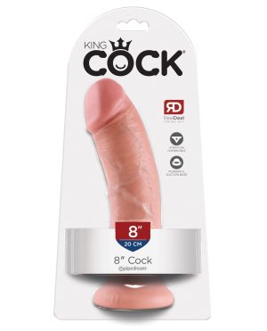 King Cock Realistic Suction Cup 8″ Dong – Flesh by King Cock product image