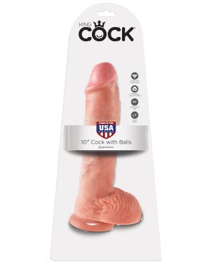 King Cock 10″ Cock w/Balls – Flesh by King Cock product image