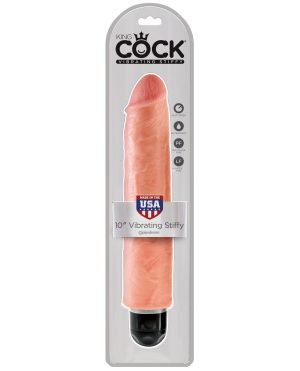 King Cock 10″ Vibrating Stiffy – Flesh by King Cock product image