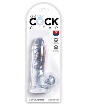 King Cock Clear 5″ Cock w/Balls by King Cock product image