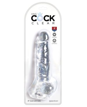 King Cock Clear 8″ Cock w/Balls by King Cock product image