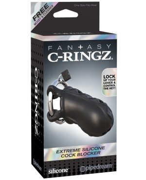 Fantasy C-Ringz Extreme Silicone Cock Blocker – Black by Fantasy C-Ringz product image