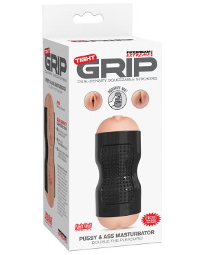 Pipedream Extreme Toyz Tight Grip Dual Density Squeezable Strokers – Pussy & Ass by PDX Extreme product image