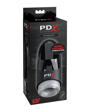 PDX Elite Hydrogasm Vibrating Stroker – Frosted/Black by PDX Elite product image