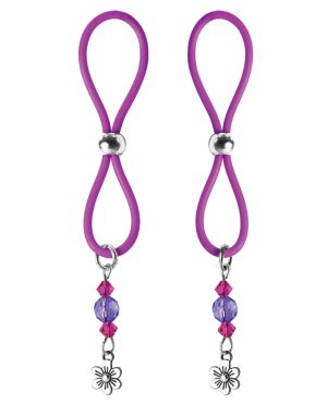 Bijoux de Nip Nipple Halos Flower Charm – Purple by Bijoux de Nip product image