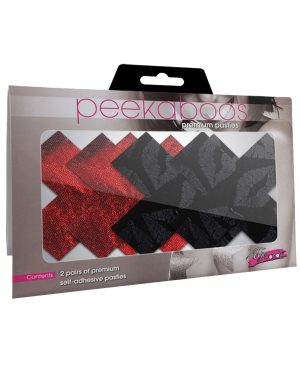 Stolen Kisses Xs – Red & Black Pack of 2 by Peekaboos product image