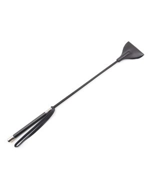 Plesur 21″ Wide Tip Leather Crop – Black by Plesur product image