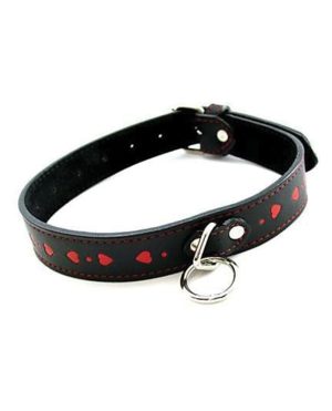 Plesur PVC Collar w/Hearts – Black/Red by Plesur product image