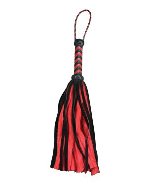 Plesur 17″ Suede & Fluffy Faux Fur Tails – Black/Red by Plesur product image