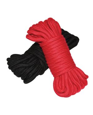 Plesur Cotton Shibari Bondage Rope 2 Pack – Black/Red by Plesur product image