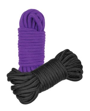 Plesur Cotton Shibari Bondage Rope 2 Pack – Black/Purple by Plesur product image