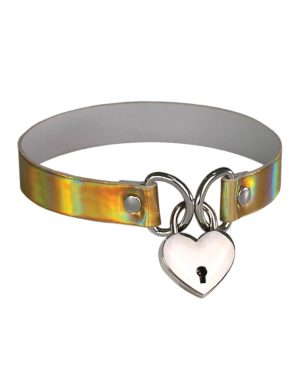 Plesur Heart Lock Collar – Holographic Gold by Plesur product image