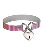 Plesur Heart Lock Collar – Holographic Pink by Plesur product image