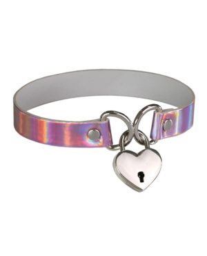 Plesur Heart Lock Collar – Holographic Pink by Plesur product image
