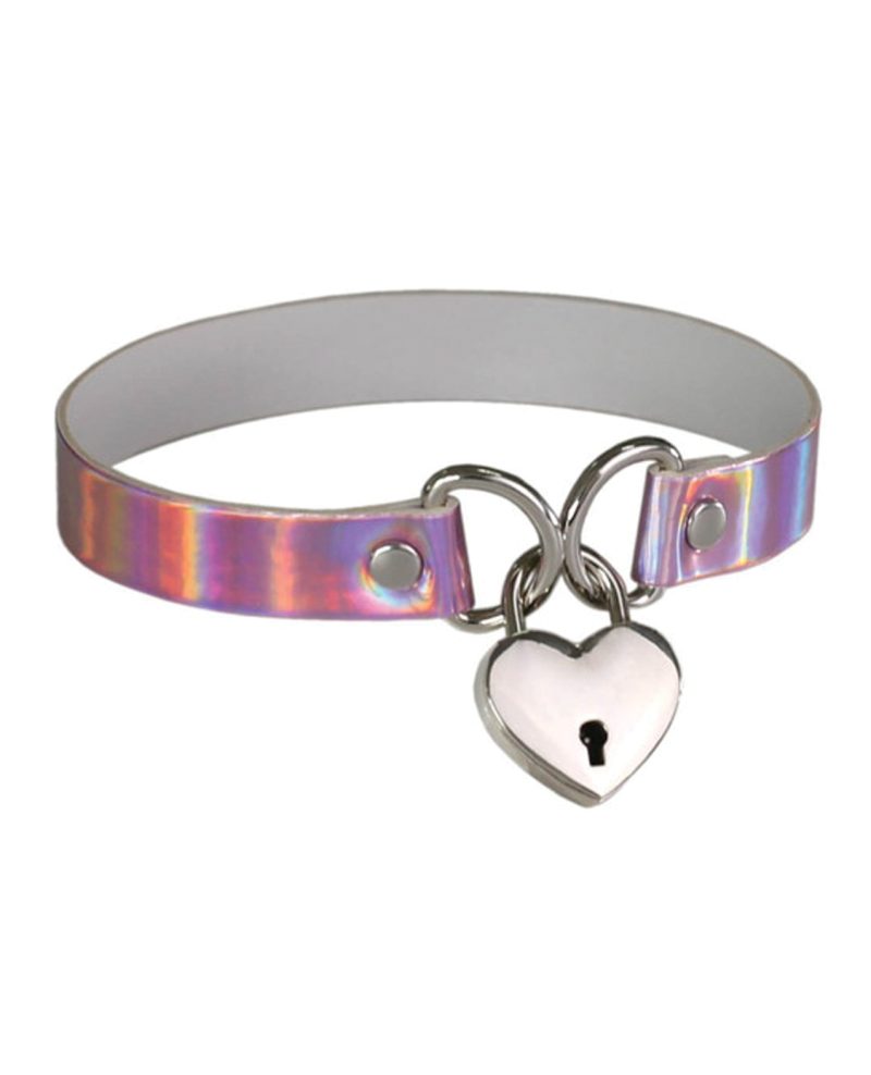 Plesur Heart Lock Collar – Holographic Pink by Plesur product image