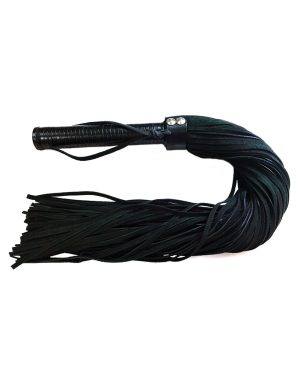 Rouge Suede Flogger w/Leather Handle – Black by Rouge product image