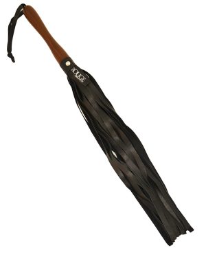 Rouge Leather Flogger w/Wooden Handle – Black by Rouge product image