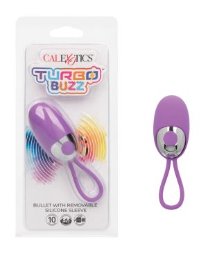 Turbo Buzz Bullet Stimulator w/Removable Silicone Sleeve – Purple by Turbo Buzz product image