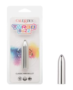 Turbo Buzz Classic Mini Bullet Stimulator – Silver by Turbo Buzz product image