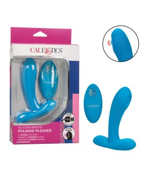 Silicone Pulsing Pleaser w/Remote – Blue by Remote Controlled Vibes product image