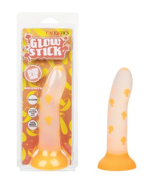 Glow Stick Mushroom Suction Cup Glow-in-the-Dark Dildo – Orange by Glow Stick product image