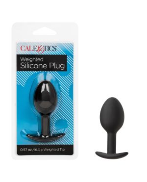Weighted Silicone Anal Plug – Black by CalExotics Anal Toys product image