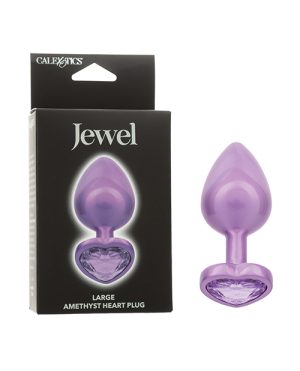 Jewel Amethyst Heart Butt Plug – Large, Purple by Jewel product image