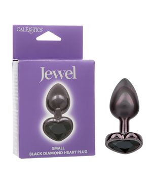 Jewel Black Diamond Heart Butt Plug – Small, Black by Jewel product image