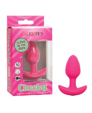 Cheeky Glow in the Dark Vibrating Butt Plug – Pink by Cheeky product image