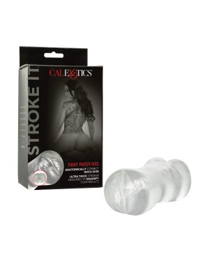 Stroke It Tight Pussy & Ass Masturbator – Clear by California Exotic Novelties product image