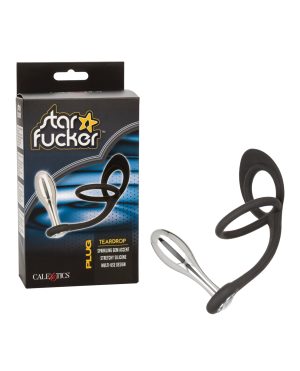 Star Fucker Teardrop Gem Plug w/Silicone Enhancer – Black by Star Fucker product image