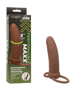 Performance Maxx Rechargeable Thick Dual Penetrator – Brown by Performance Maxx product image