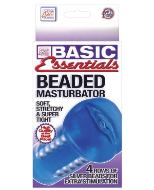Basic Essentials Beaded Masturbator – Blue by Basic Essentials product image