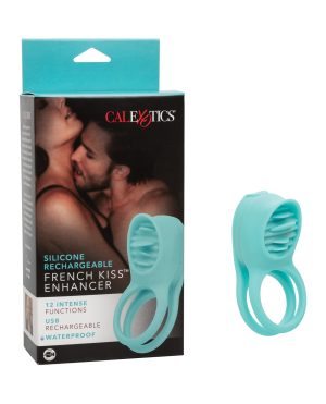Couple’s Enhancers Silicone Rechargeable French Kiss Enhancer – Teal by Couple's Enhancers product image