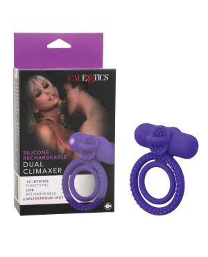 Couple’s Enhancer Silicone Rechargeable Dual Climaxer Enhancer w/Flickering Tongue – Purple by Couple's Enhancers product image