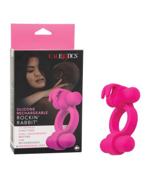 Couple’s Enhancer Silicone Rechargeable Rockin’ Rabbit Enhancer – Fuchsia by Couple's Enhancers product image