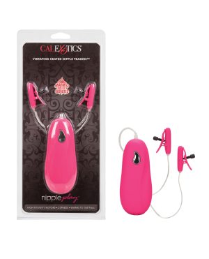 Nipple Play Vibrating Heated Nipple Teasers – Pink by California Exotic Novelties product image