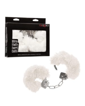 Ultra Fluffy Furry Cuffs – White by California Exotic Novelties product image