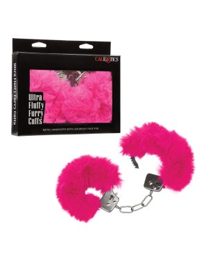 Ultra Fluffy Furry Cuffs – Pink by California Exotic Novelties product image