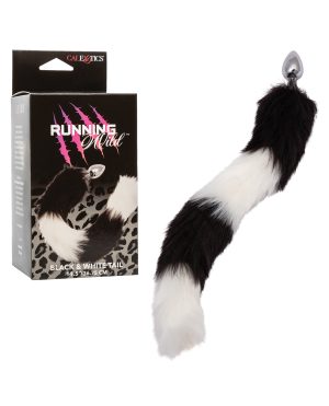 Running Wild Black & White Tail Metallic Anal Probe by Running Wild product image