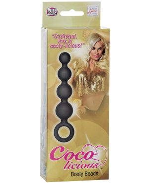 Calexotics Silicone Booty Beads – Black by CalExotics Anal Toys product image