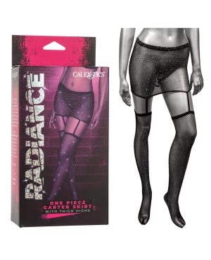 Radiance One Piece Garter Skirt w/Thigh Highs – Black O/S by Radiance product image