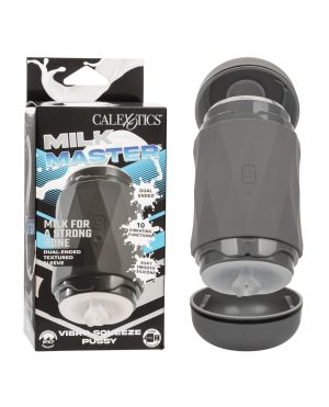 Milk Master Vibro Squeeze Pussy Stroker – Black by Milk Master product image