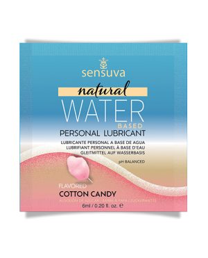 Sensuva Natural Water Based Personal Lubricant Single Use Packet – 6 ml Cotton Candy by Sensuva product image