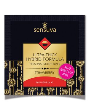 Sensuva Ultra Thick Hybrid Personal Moisturizer Single Use Packet – 6 ml Strawberry by Sensuva product image