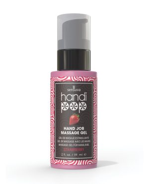 Handipop Hand Job Massage Gel – 2 oz Bottle Strawberry by Handipop product image