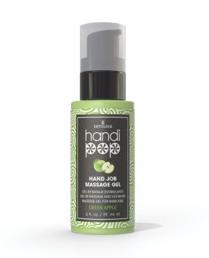 Handipop Hand Job Massage Gel – 2 oz Bottle Green Apple by Handipop product image
