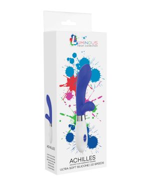 Shots Luminous Achilles Silicone 10 Speed Rabbit Vibrator – Royal Blue by Luminous product image