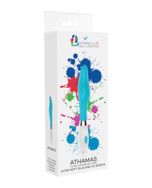 Shots Luminous Athamas Silicone 10 Speed Vibrator – Turquoise by Luminous product image