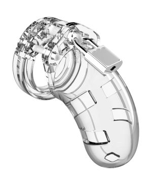 Shots Man Cage Chastity 3.5″ Cock Cage Model 1 – Clear by Man Cage product image